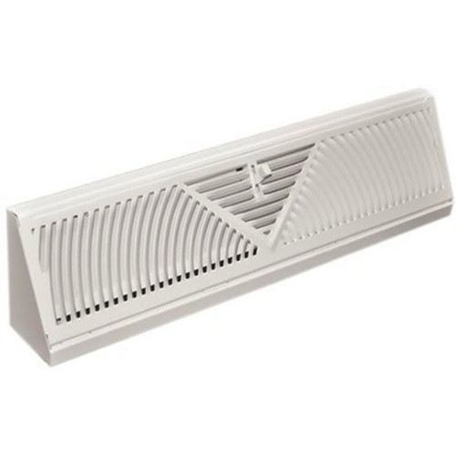 Truaire 18 In. White Sunburst Face Baseboard Supply Diffuser 246448