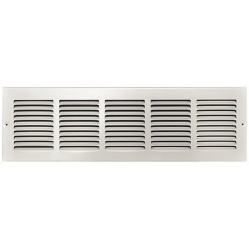 Truaire 24 In. X 6 In. White Stamped Return Air Grille 246432