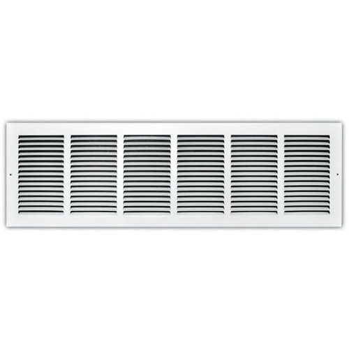Truaire 30 In. X 8 In. White Stamped Return Air Grille 246436