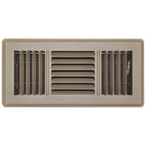 Truaire 4 X 10 Inch 3-Way Floor Grille-Brown