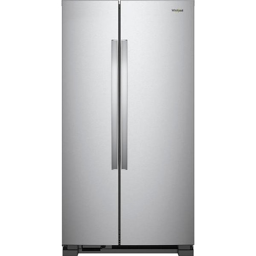 Whirlpool 25 Cu Ft 36" W Side By Side Refrigerator Stainless Steel