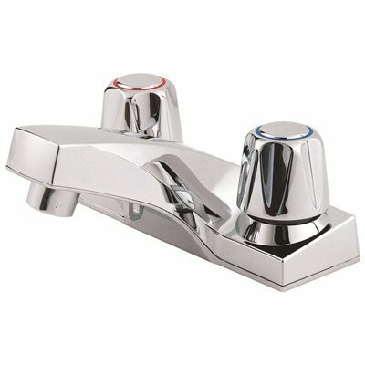 Pfister 4 in. Centerset Double Handle  Bathroom Faucet with Metal Knobs in Polished Chrome