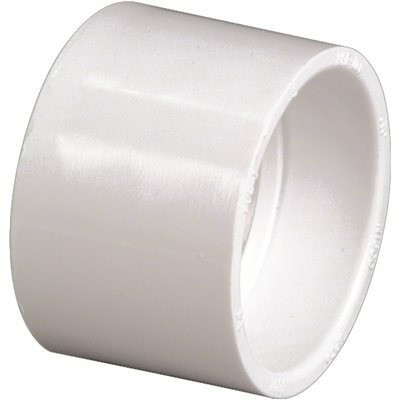 NIBCO 2 in. PVC  DWV Hub x Hub Coupling Fitting