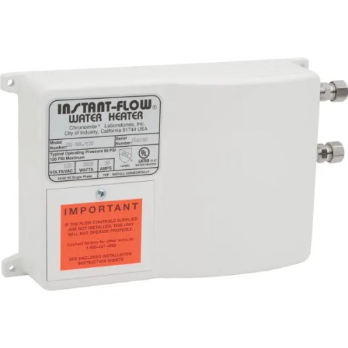 Chronomite Laboratories Tankless Electric Water Heater 120 Volt, 20 Amp, 2.4 Kw