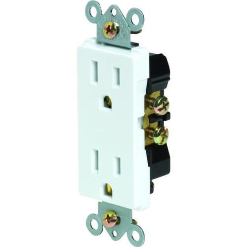 Maintenance Warehouse 15 Amp Decorator Receptacle (10-Pack) (White)