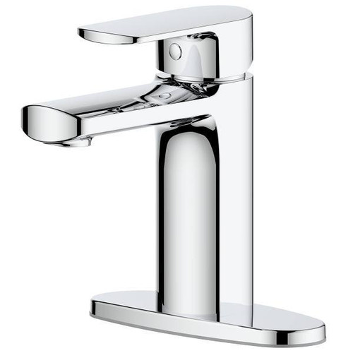 Seasons Westwind 1.2 GPM Quick Install Single Hole Centerset Mid-Arc Bathroom Faucet With Pop Up Drain, Chrome