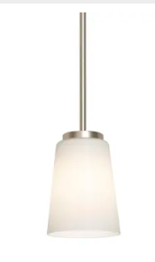 AFX® Joanna 5 In. Medium Base Pendant Fixture Satin Nickel 120v