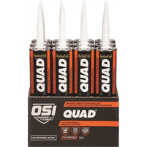Osi Quad Advanced Formula 10 Fl Oz Gray #517 Exterior Sealant Case Of 12
