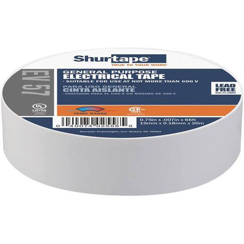 Shurtape Ev 57 3/4 In. X 66 Ft. 7 Mil. Ul-Listed General Purpose Electrical Tape (Gray)