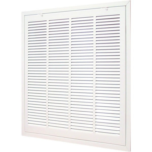 20x20" Return Air Grille, 1/2" Spacing, Adjustable Hinge Points, White