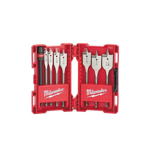 Milwaukee 8pc Flat Boring Bit 6" Universal Set