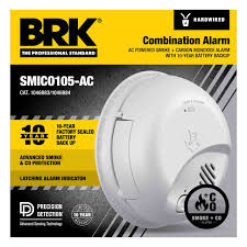 SMICO105-AC Interconnect Hardwire Combination Smoke & Carbon Monoxide Alarm w/10-Year Battery Backup 6 Pack