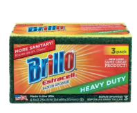 Brillo Estracell Green/Yellow Heavy-Duty Scrub Sponge (3-Pack)