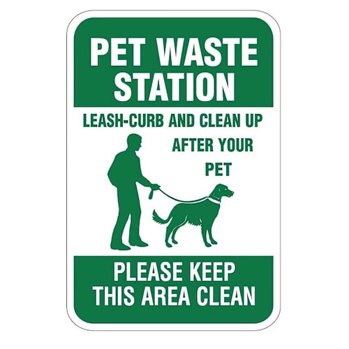 Fido House® Pet Waste Station Sign, Green
