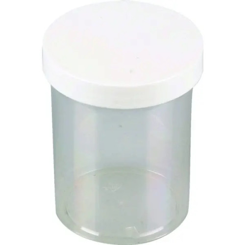 8 Oz Clear Plastic Paint Jar And Lid