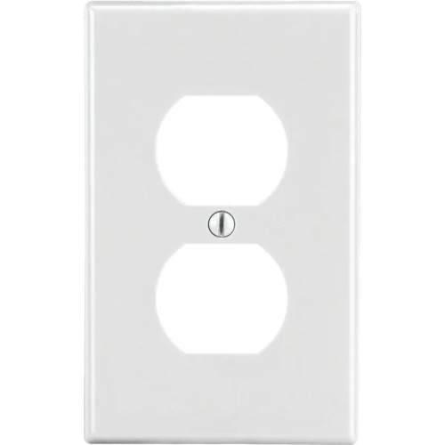Hubbell 1-Gang Duplex Receptacle Wall Plate (25-Pack) (White)