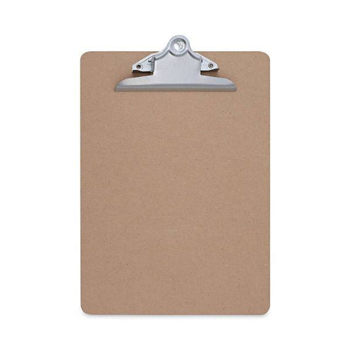 Universal Hardboard Clipboard 1.25" Clip Capacity Holds 8.5 X 11 Sheets Brown