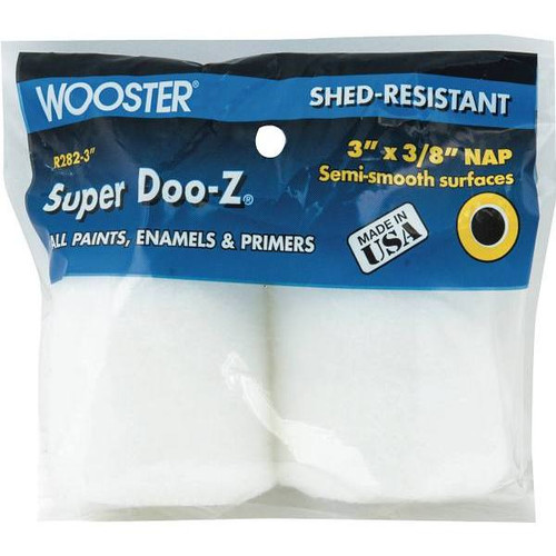 Wooster 3 In X 3/8 In High-Density Super Doo-Z Roller Cover Package Of 2