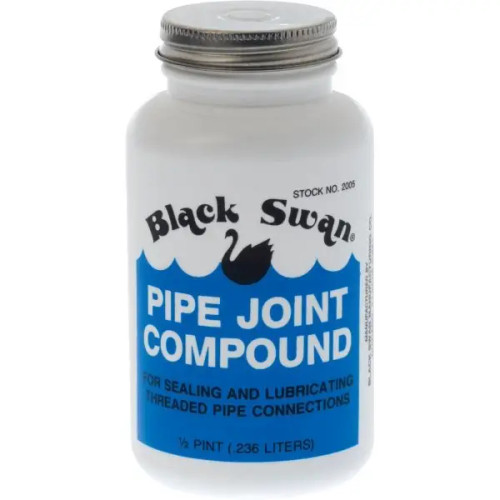 Black Swan Pipe Joint Compound 8 Oz, Nonhardening, Gray, Nontoxic