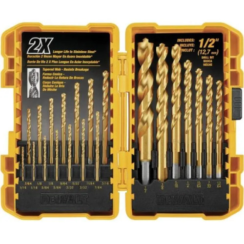 Dewalt 21 Piece Titanium Pilot Point Drill Bit Set