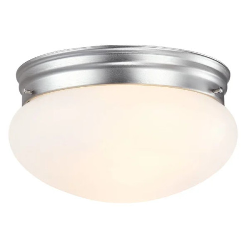 Seasons 8 In. 2-Light Bulb-Based Mushroom Fixture In Brushed Nickel