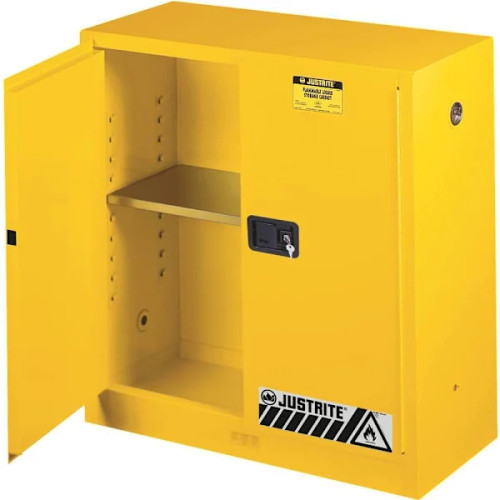Justrite 30 Gallon Sure-Grip® Ex Flammable Liquid Storage Cabinet-Self Closing