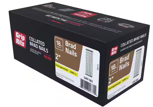 2 in. x 18-Gauge Electrogalvanized Brad Nails 5000 per Box