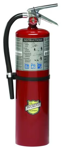Fire Extinguisher, 10 lb Capacity, Class ABC , UL Rating4A:80B:C , Monoammonium Phosphate