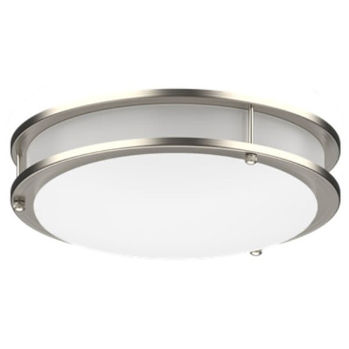 Halco 12" Brush NICKEL Select LED Flush Mount 2700/3000/3500/4000/5000k 90260