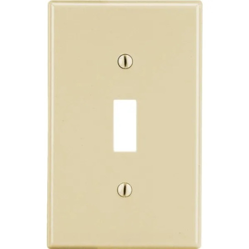 Hubbell 1-Gang Toggle Polycarbonate Thermoplastic Wall Plate (25-Pack) (Ivory)