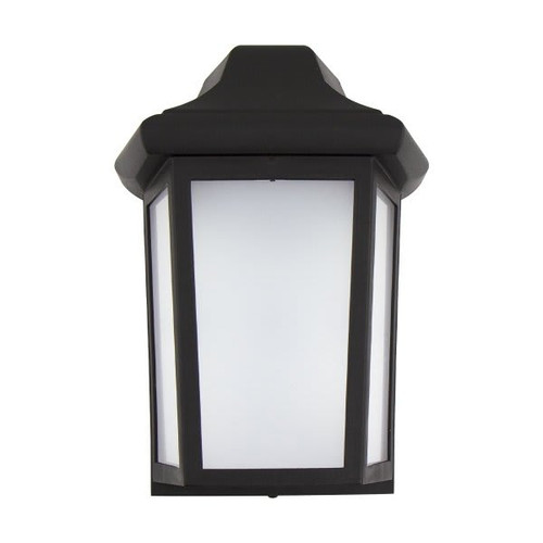 Liteco 10-Watt Black Integrated Led Outdoor Wall Mount Lantern 4000k