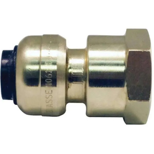 Tectite 3/8 In. Brass Push-To-Connect X 1/2 In. Female Pipe Thread Reducing Adapter
