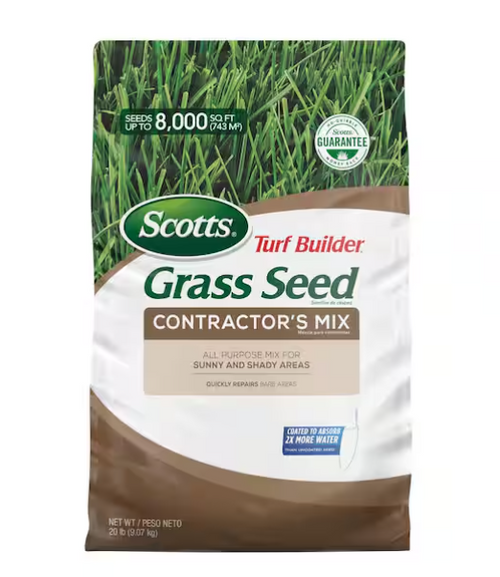 Turf Builder 20 lbs. Grass Seed Contractor's Mix for Sunny and Shady Areas