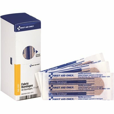 First Aid Only 1 In. X 3 In. Adhesive Fabric Bandages Refill (40-Pack)