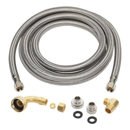 Everbilt 3/8" Comp X 3/8" Comp X 96" Univ Stainless Steel Dishwasher Connector