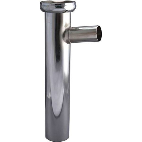 Keeney 1-1/2" X 8" 17-Gauge Brass Direct Connect Branch Tailpiece, Chrome