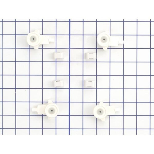 Electrolux Replacement Dishwasher White Upper Rack Roller Kit, Part# 5300809140