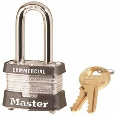 Master Lock No. 3 Steel Laminated 1-1/2" L Shackle Padlock #0464