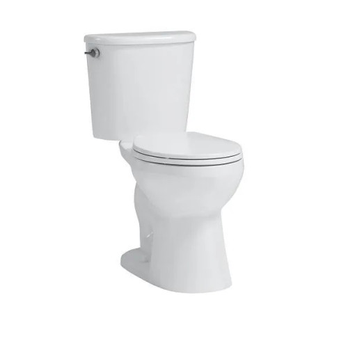 Seasons 2-Piece All-In-One 1.28 GPF Single Flush Round 17 In. Toilet, XL Footprint, 10 In .rough-In, White, ADA