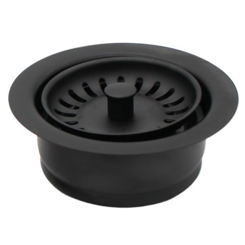 Westbrass 4-1/4" Brass Waste Disposal Flange And Strainer Basket Matte Black