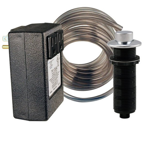 Westbrass Sink Top Air Switch/Dual Outlet Box, Polished Chrome