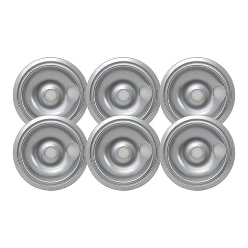 8" Chrome Drip Bowl For Ge/Hotpoint, Package Of 6