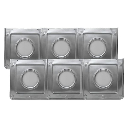 Chrome Gas Range Drip Pan For Ge/Hotpoint, Package Of 6