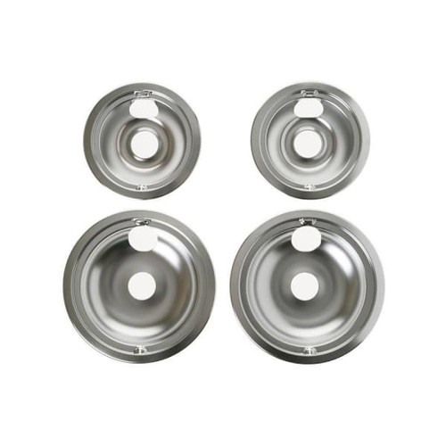 GE Replacement Drip Pan Set For Range, 4-Pack, Part#ge68c