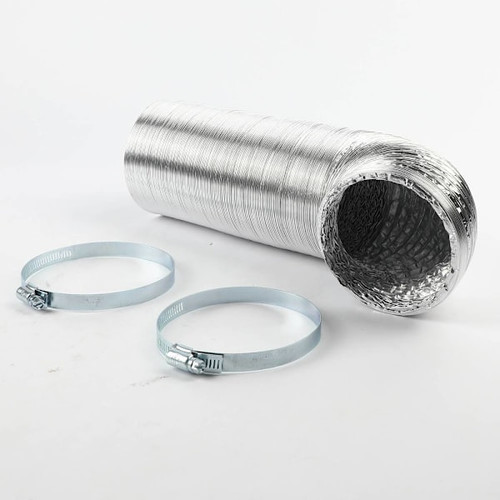 Frigidaire Replacement 8' Hybrid Vent  W/Dryer Worm Clamps, Part # 5304522091