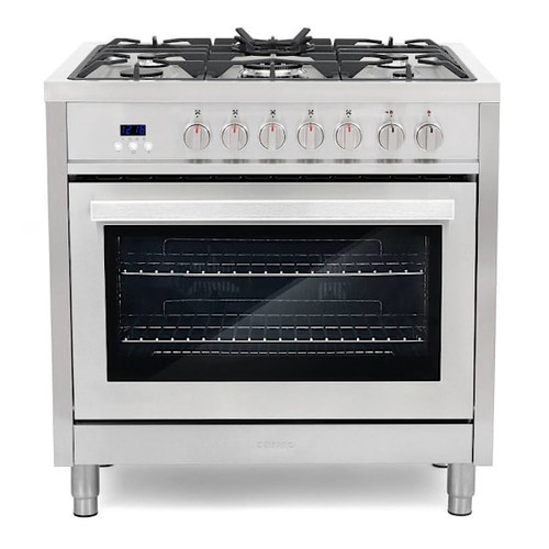 Cosmo 36" Stellar Collection 3.8 Cu Ft Dual Fuel Range Convection Oven In Ss