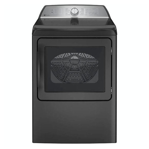 GE Profile ENERGY STAR 7.4 cu. ft. SmartHQ Top Load Electric Dryer With Long Vent, Front Servicable, Diamond Gray