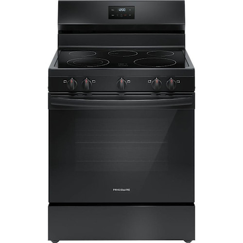 Frigidaire 30" 5.3 cu. ft. 5-Burner Element Freestanding Electric Range With Dual Expandable Element And Quick Boil, Black