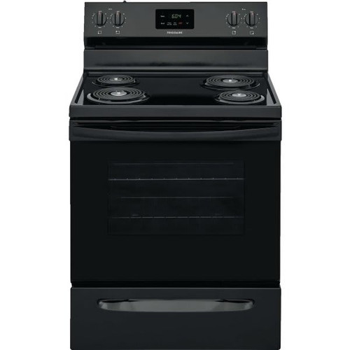 Frigidaire 30" Electric, Coil Range W/ 4.8 Cu Ft, Black