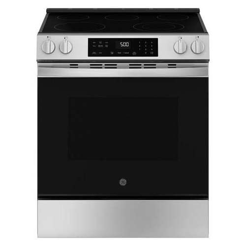 GE ENERGY STAR 30 In. 5.3 cu. ft. Smooth Electric SmartHQ Slide-In Range, Crisp Mode, Self-Clean, Ss, ADA